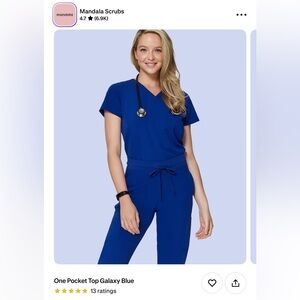 Mandala scrub set - small top, medium bottom